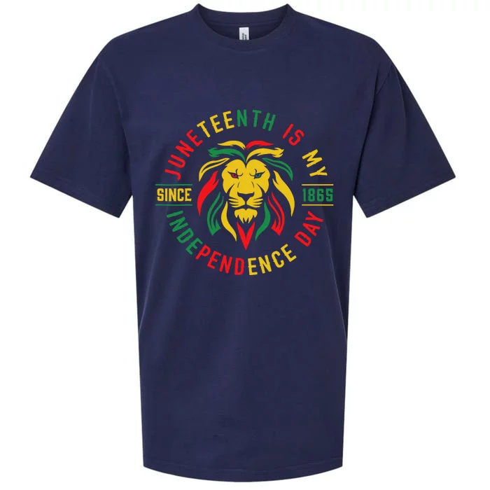 Juneteenth Is My Independence Day Lion Free Ish Since 1865 Sueded Cloud Jersey T-Shirt