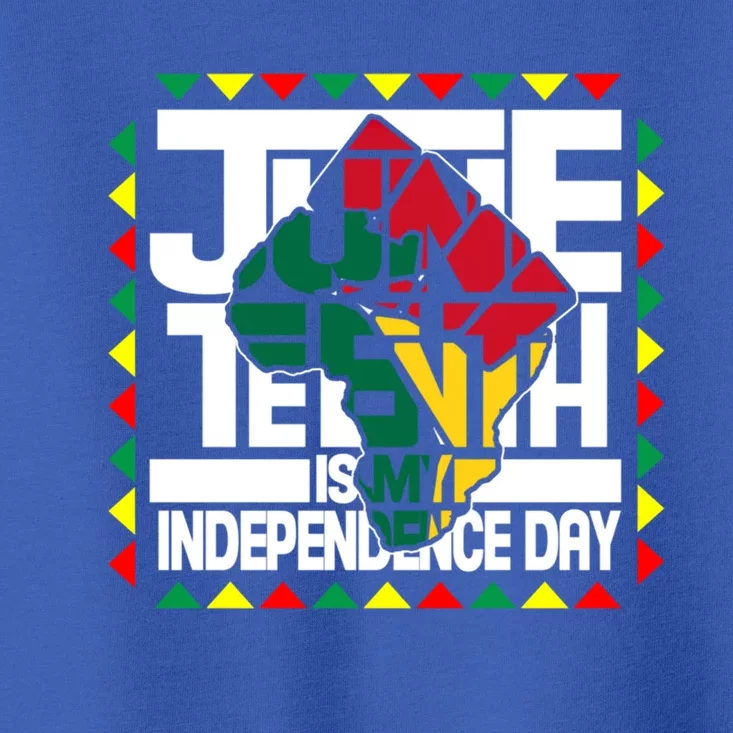 Juneteenth Is My Independence Day Black Fist Map Of Africa Gift Toddler T-Shirt