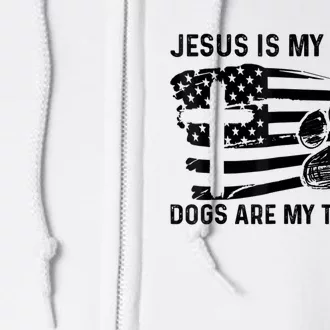 Jesus Is My Savior Dogs Are My Therapy Thanksgiving Day Full Zip Hoodie