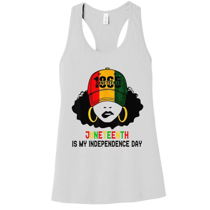 Juneteenth Is My Independence Day 1865 Black History African Women's Racerback Tank