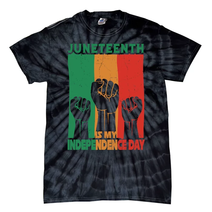 Juneteenth Is My Independence Day Black Queen King Cute Girl Tie-Dye T-Shirt