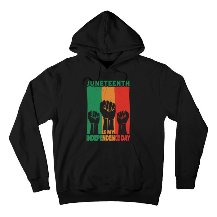 Juneteenth Is My Independence Day Black Queen King Cute Girl Tall Hoodie