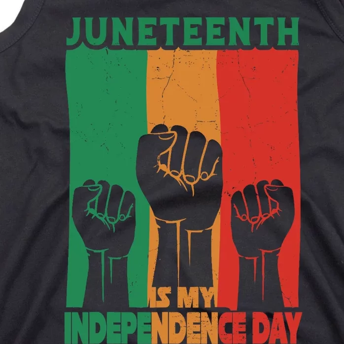 Juneteenth Is My Independence Day Black Queen King Cute Girl Tank Top