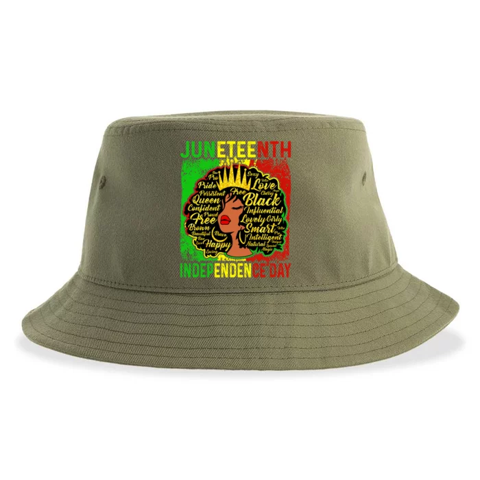 Juneteenth Is My Independence Blm Black History Gift Sustainable Bucket Hat