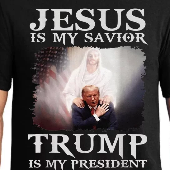 Jesus Is My Savior Trump Is My President Pajama Set