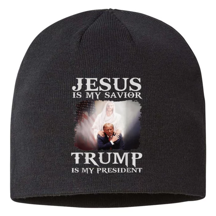 Jesus Is My Savior Trump Is My President 8 1/2in Sustainable Knit Beanie