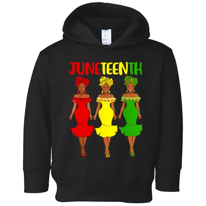 Juneteenth Is My Independence Day Afro Melanin Black Women Toddler Hoodie