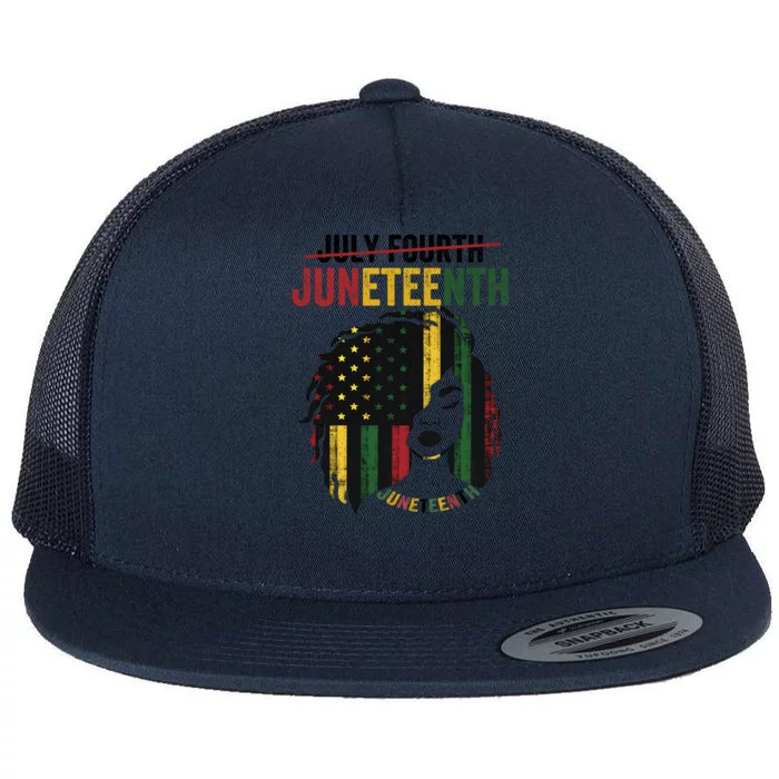 Juneteenth Is My Independence Day Celebrate Juneteenth 1865 Funny Gift Flat Bill Trucker Hat