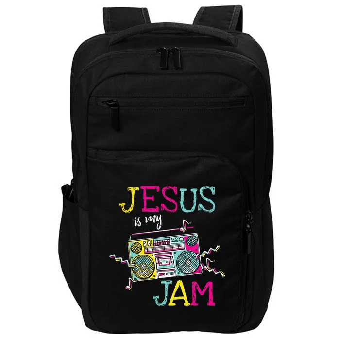 Jesus Is My Jam Christian Faith Religion Music Lover Impact Tech Backpack