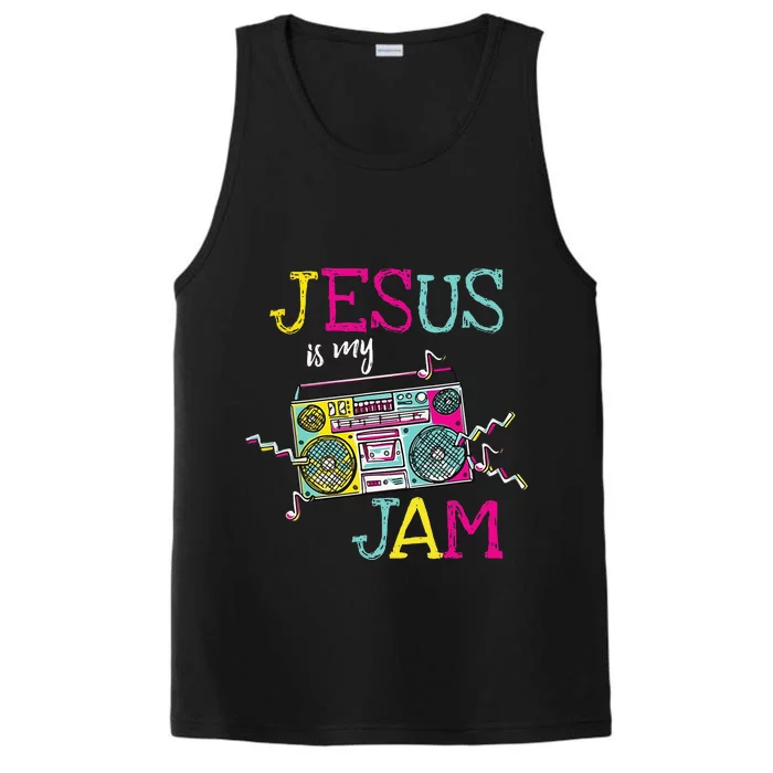 Jesus Is My Jam Christian Faith Religion Music Lover Performance Tank