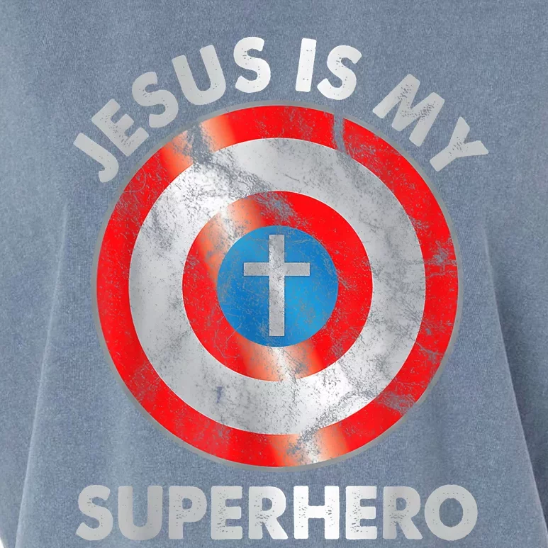 Jesus Is My SuperHero Christian Jesus Lovers Men Women Garment-Dyed Women's Muscle Tee