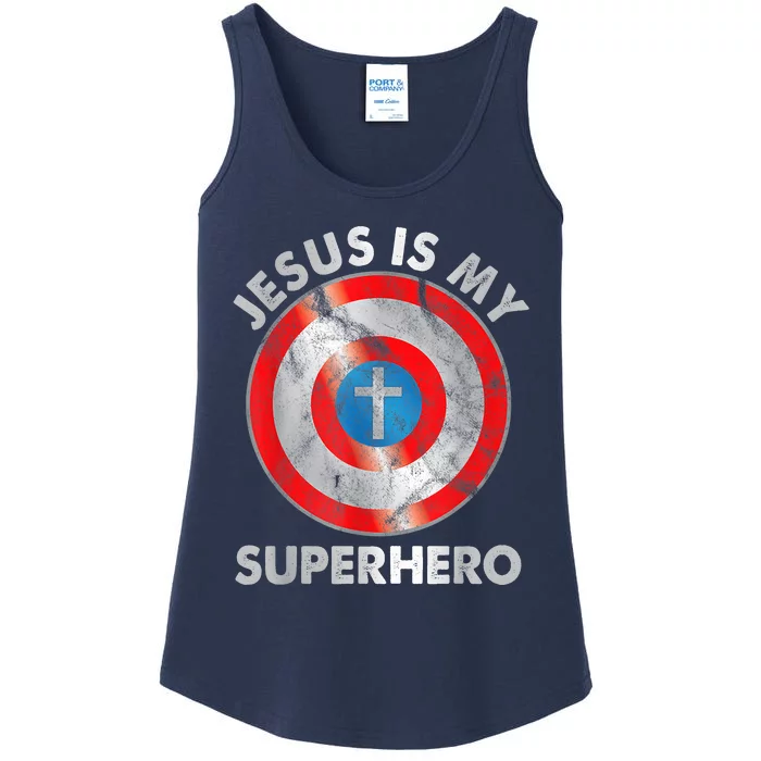 Jesus Is My SuperHero Christian Jesus Lovers Men Women Ladies Essential Tank