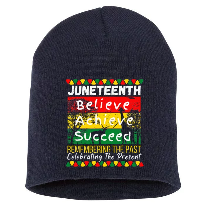 Juneteenth Is My Independence Day Black Pride Melanin Short Acrylic Beanie