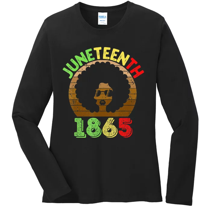 Juneteenth Is My Independence Day Black  Black Pride Ladies Long Sleeve Shirt