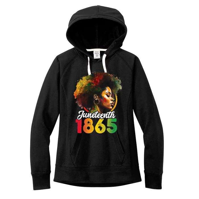 Juneteenth Is My Independence Day Shirt Wo Black Pride Women's Fleece Hoodie