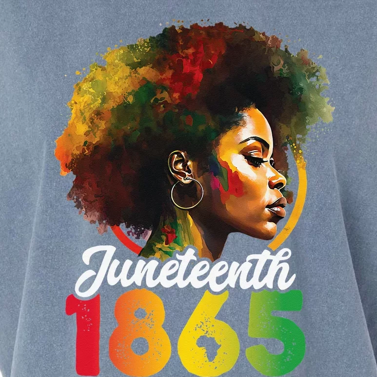 Juneteenth Is My Independence Day Shirt Wo Black Pride Garment-Dyed Women's Muscle Tee