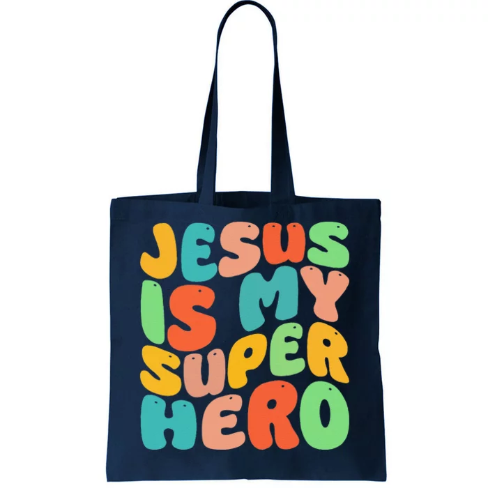 Jesus Is My Superhero Christian Religious Tote Bag