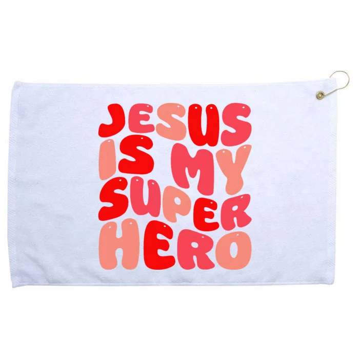 Jesus Is My Superhero Christian Religious Grommeted Golf Towel