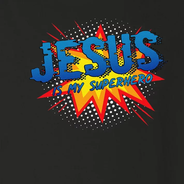 Jesus Is My Superhero Cute Powerful Christian Gift Comic Toddler Long Sleeve Shirt