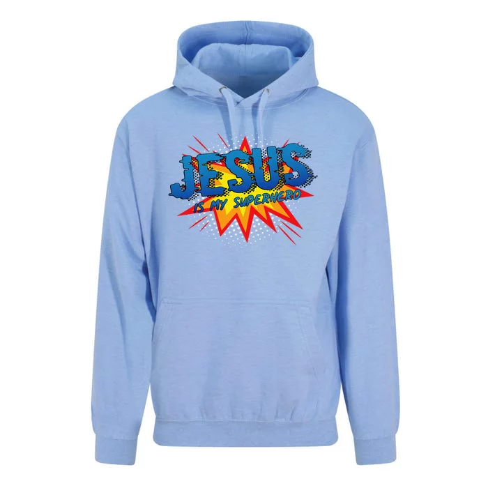 Jesus Is My Superhero Cute Powerful Christian Gift Comic Unisex Surf Hoodie