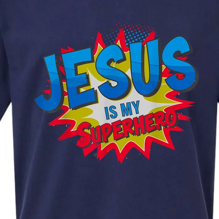 Jesus Is My Superhero Sueded Cloud Jersey T-Shirt