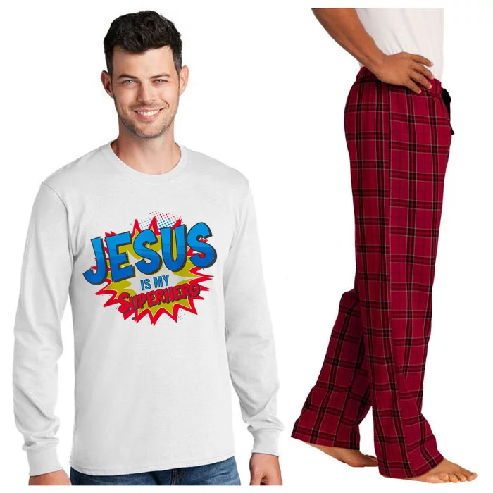 Jesus Is My Superhero Long Sleeve Pajama Set