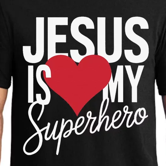 Jesus Is My Superhero Christian Religious Religion Pajama Set