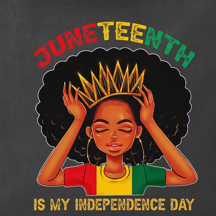 Juneteenth Is My Independence Day Black Black Queen Zip Tote Bag