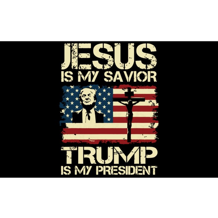 Jesus Is My Savior Trump Is My President Trump 2024 Usa Flag Bumper Sticker