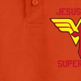 Jesus Is My Superhero Christian Vacation Bible School Design Dry Zone Grid Performance Polo