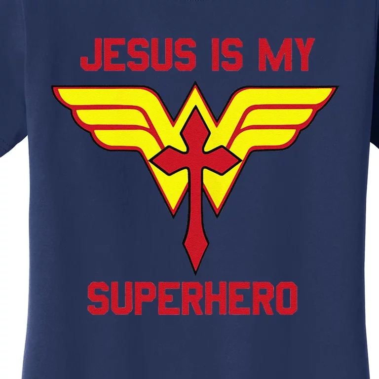 Jesus Is My Superhero Christian Vacation Bible School Design Women's T-Shirt