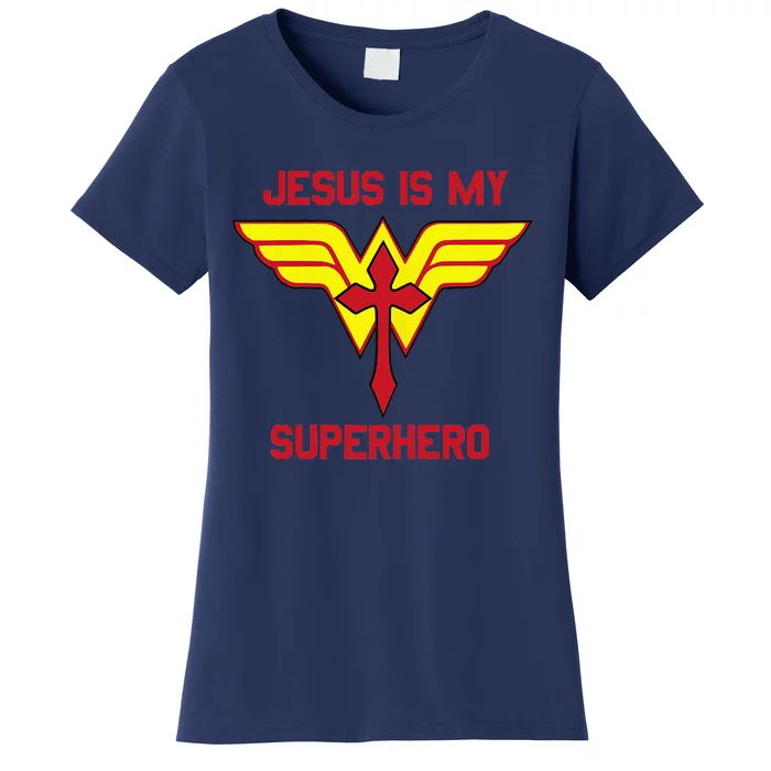 Jesus Is My Superhero Christian Vacation Bible School Design Women's T-Shirt