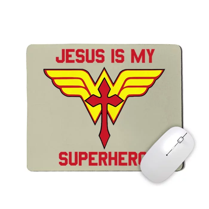 Jesus Is My Superhero Christian Vacation Bible School Design Mousepad