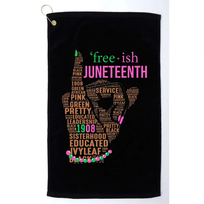 Juneteenth Is My Independence Day Since 1865 Platinum Collection Golf Towel