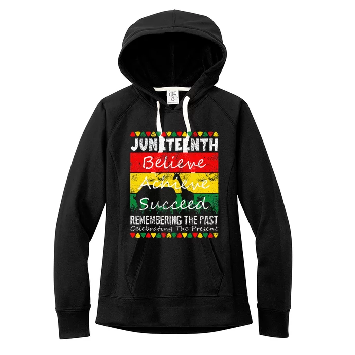 Juneteen Is My Independence Day Black Pride Women's Fleece Hoodie