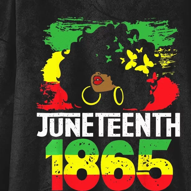 Juneteenth Is My Independence Day Black Wo Freedom 1865 Hooded Wearable Blanket