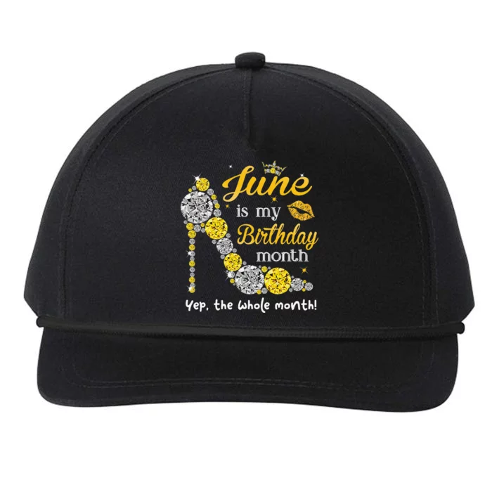 June Is My Birthday Wo Birthday Gifts Wo Snapback Five-Panel Rope Hat