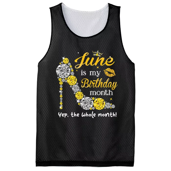 June Is My Birthday Wo Birthday Gifts Wo Mesh Reversible Basketball Jersey Tank