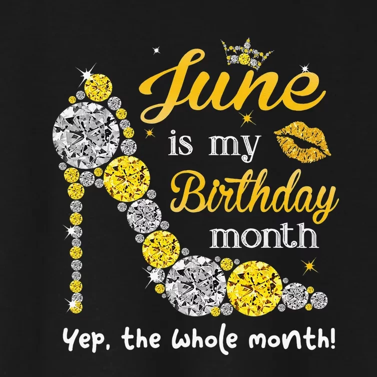 June Is My Birthday Wo Birthday Gifts Wo Women's Crop Top Tee