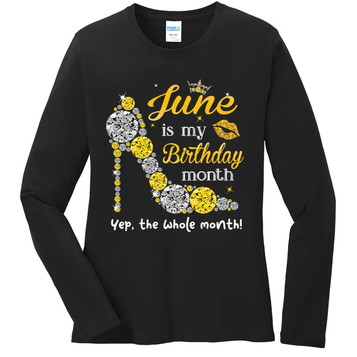 June Is My Birthday Wo Birthday Gifts Wo Ladies Long Sleeve Shirt