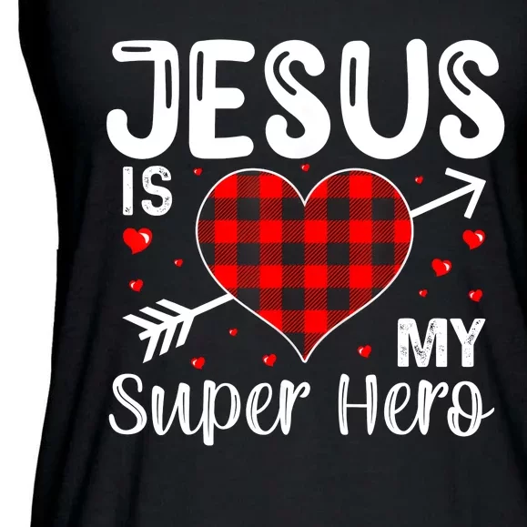 Jesus Is My Superhero Cute Powerful Christian Ladies Essential Flowy Tank