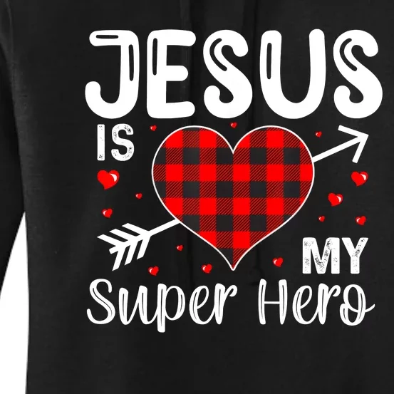 Jesus Is My Superhero Cute Powerful Christian Women's Pullover Hoodie