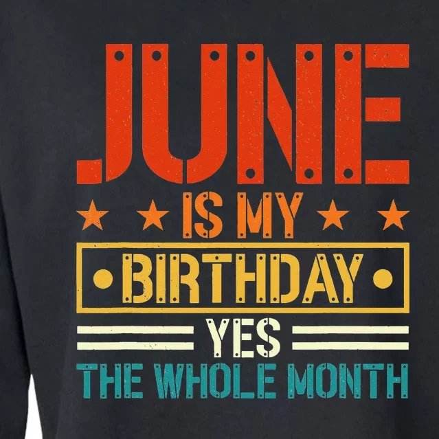 June is my birthday Yes the whole month Army Cropped Pullover Crew