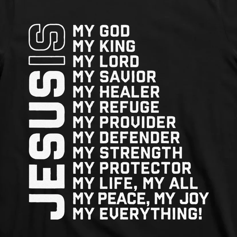 Jesus Is My God My King My Lord My Savior Christian T-Shirt