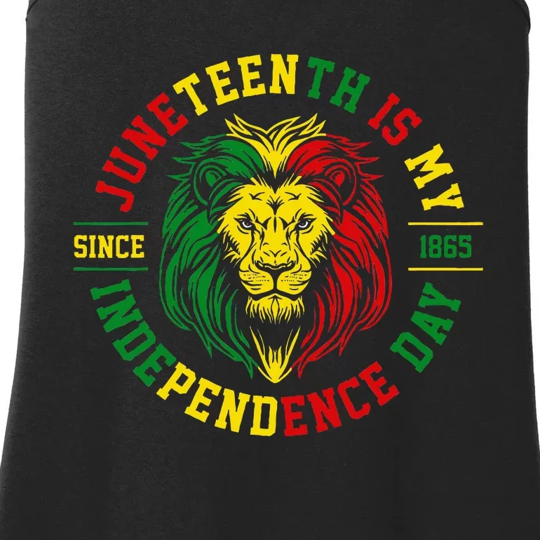 Juneteenth Is My Independence Day Lion Free Ish Ladies Essential Tank