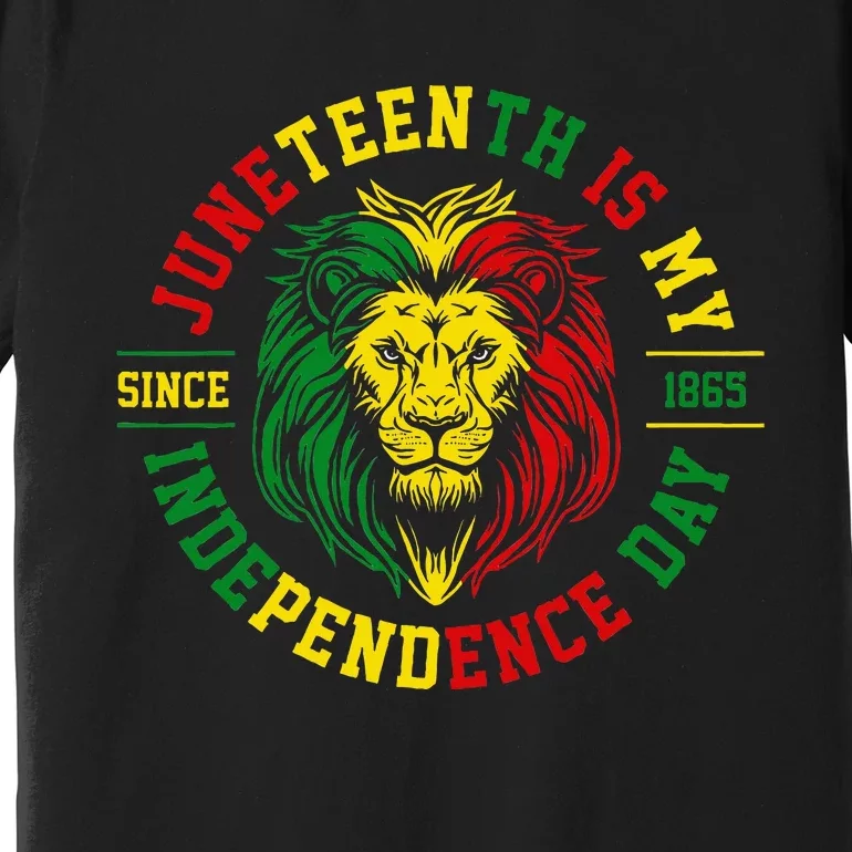 Juneteenth Is My Independence Day Lion Free Ish Premium T-Shirt