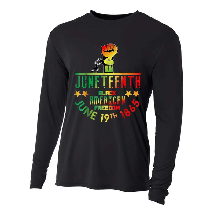 Juneteenth Is My Independence Day Black Cooling Performance Long Sleeve Crew