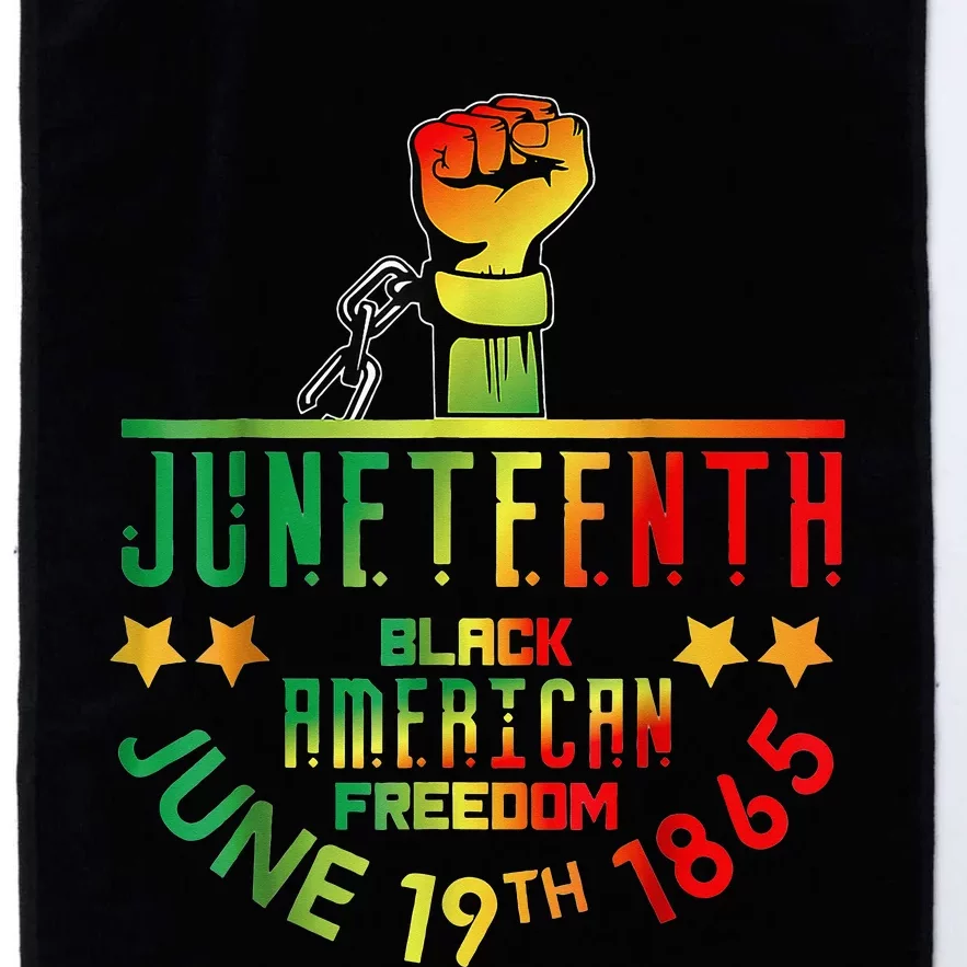 Juneteenth Is My Independence Day Black Platinum Collection Golf Towel