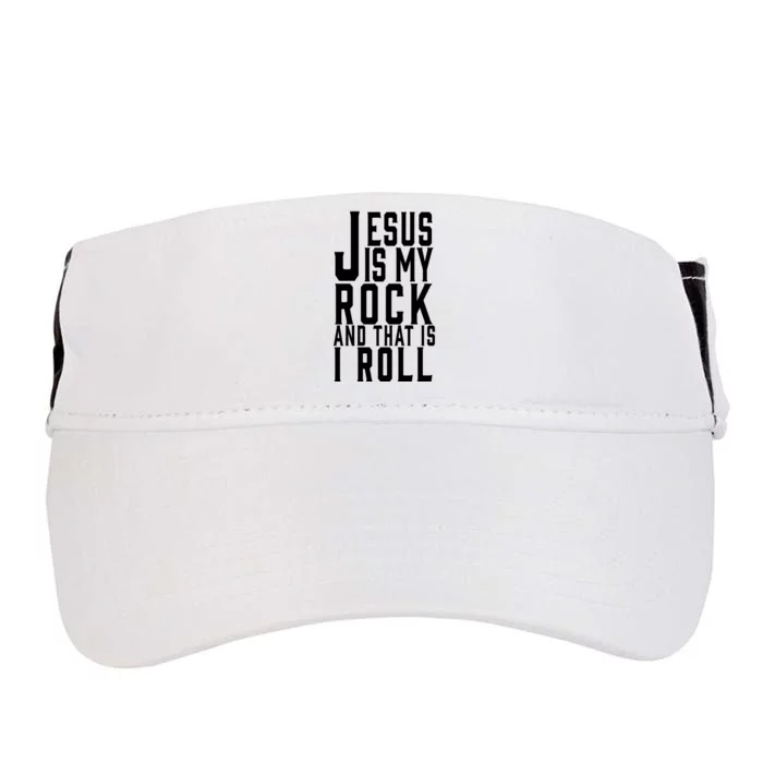 Jesus Is My Rock And Thats How I Roll Adult Drive Performance Visor