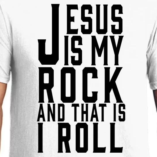 Jesus Is My Rock And Thats How I Roll Pajama Set